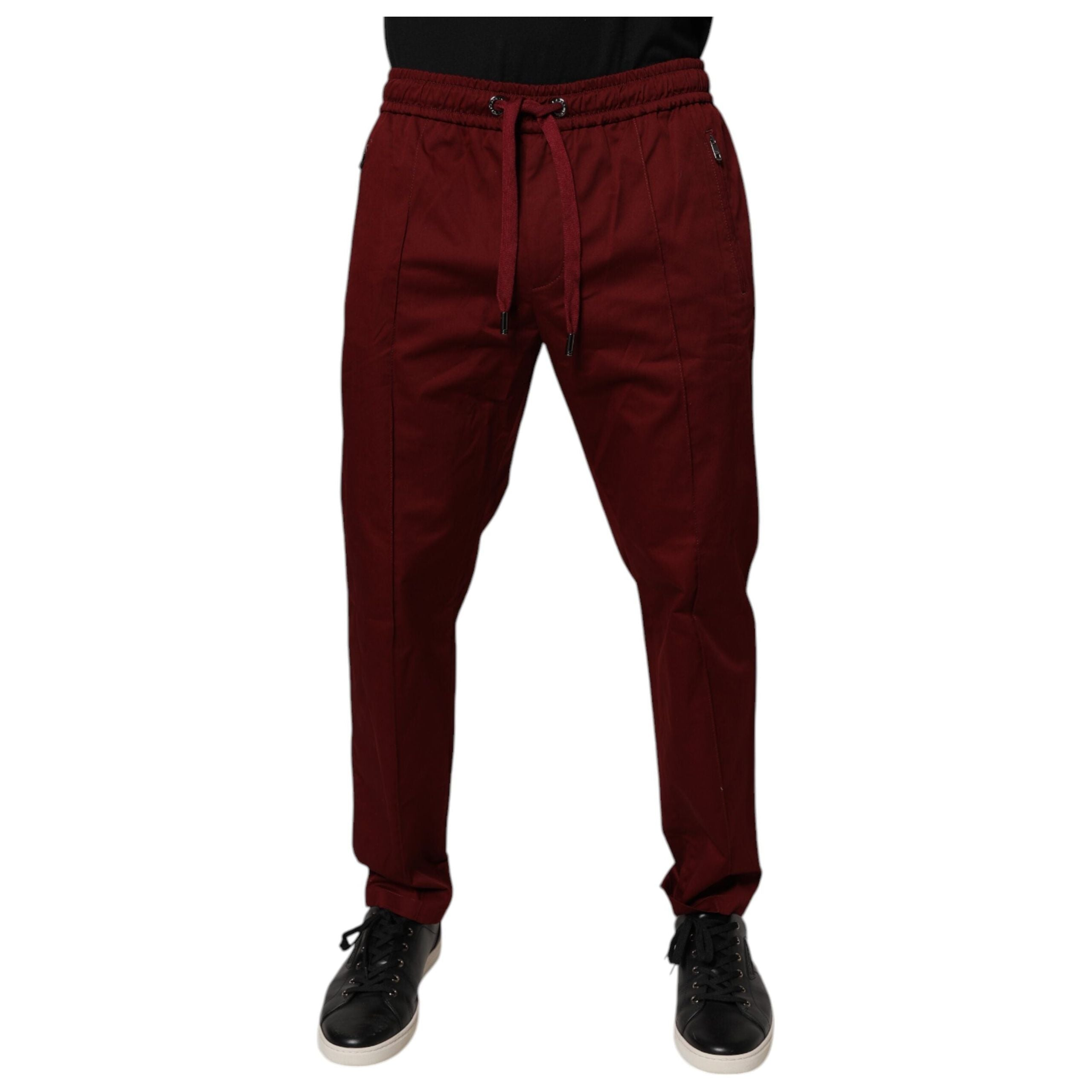 Dolce & Gabbana Bordeaux Cotton Jogger Sweatpants Pants