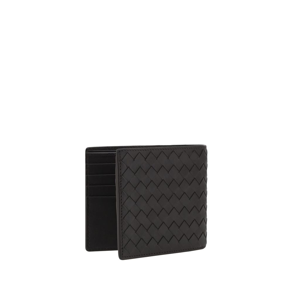 Bottega Veneta Black Premium Leather Intrecciato Wallet