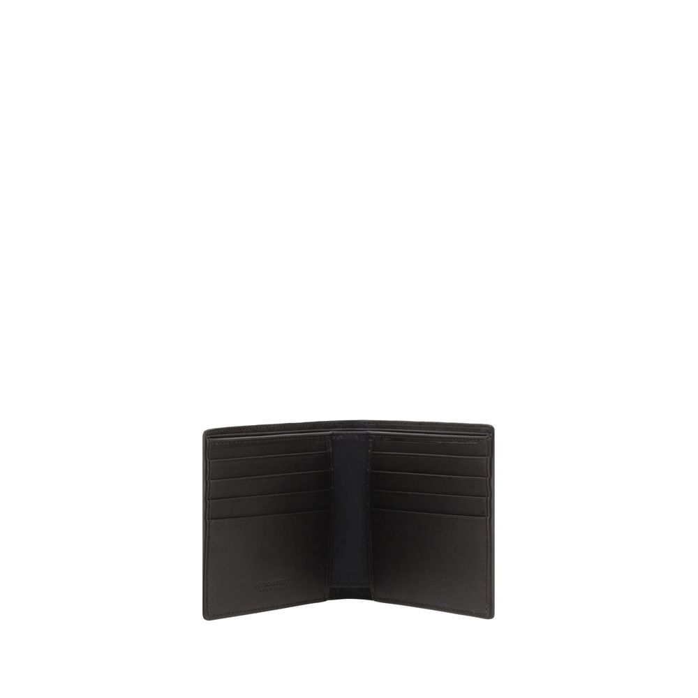 Bottega Veneta Black Premium Leather Intrecciato Wallet