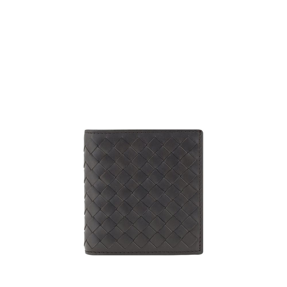 Bottega Veneta Green Leather Iconic Intrecciato Wallet