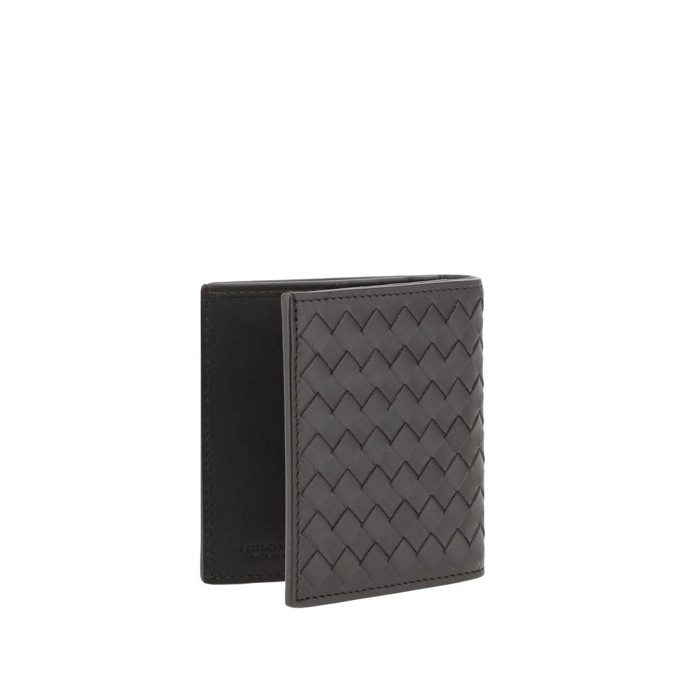 Bottega Veneta Green Leather Iconic Intrecciato Wallet