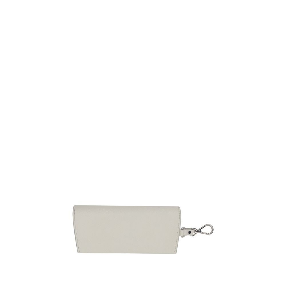 Prada Black Premium Leather Eyeglass Case in Elegance