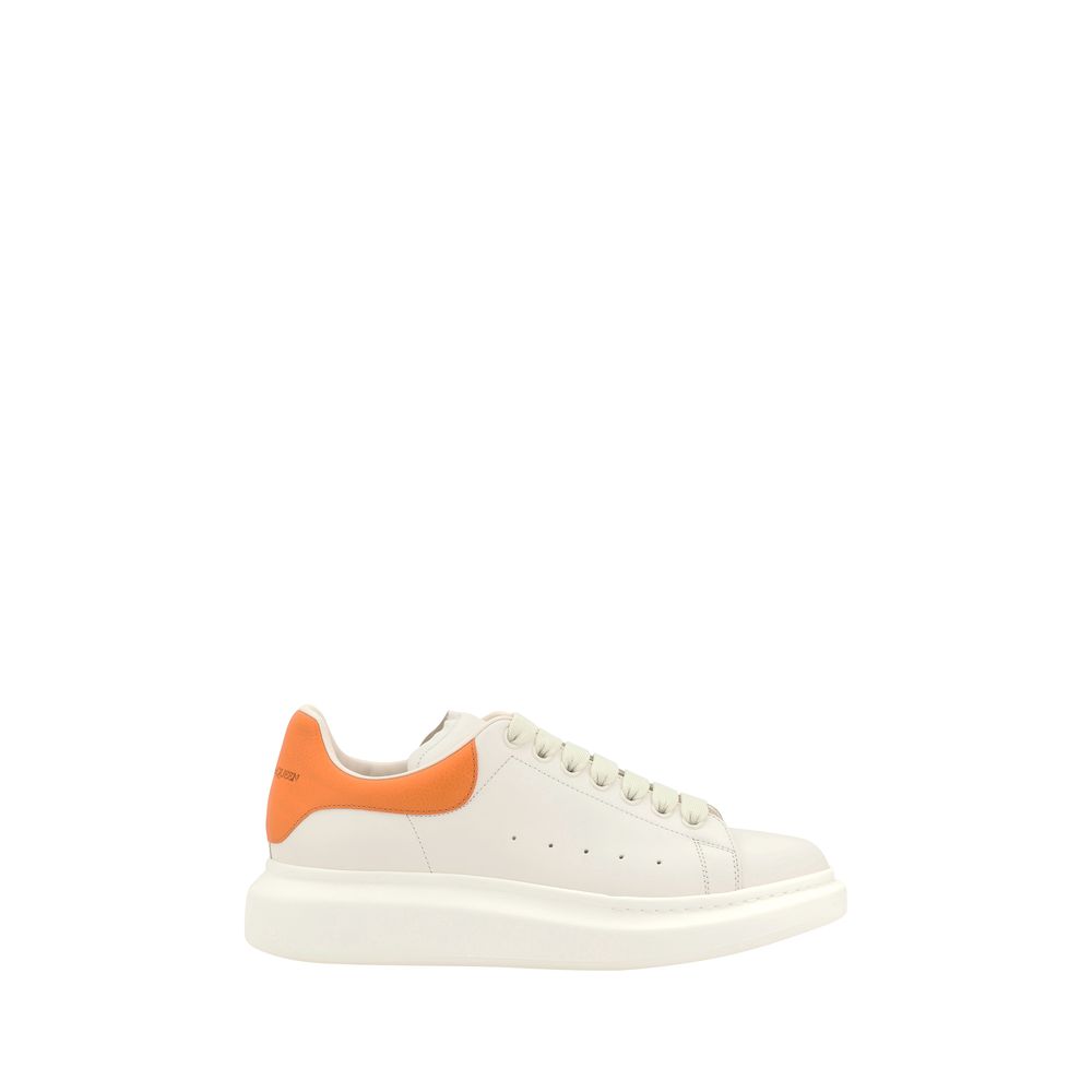 Alexander McQueen White Leather Sneaker with Iconic Design Elements