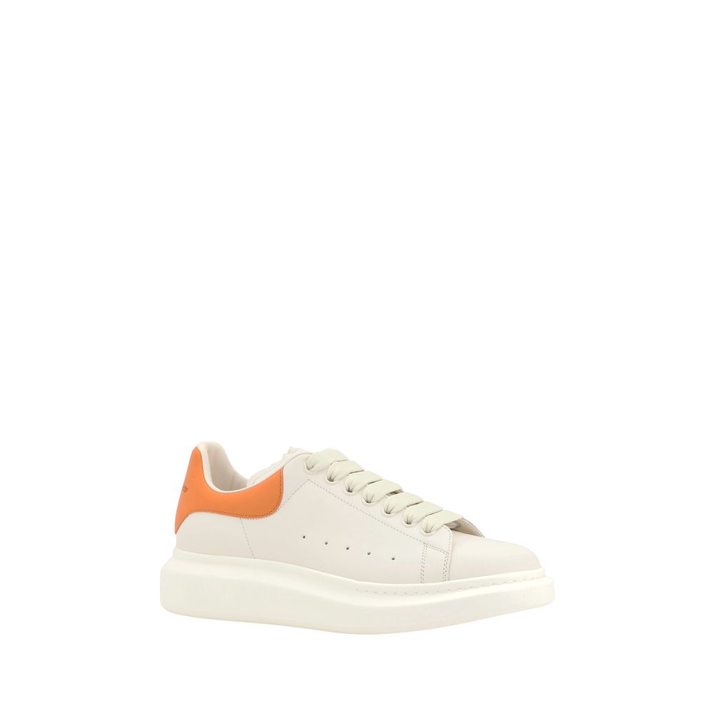 Alexander McQueen White Leather Sneaker with Iconic Design Elements