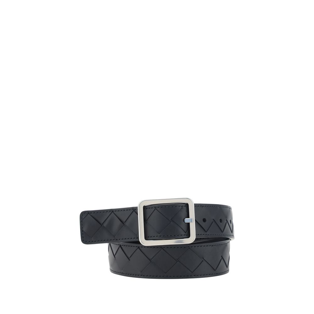 Bottega Veneta Black Smooth Leather Belt