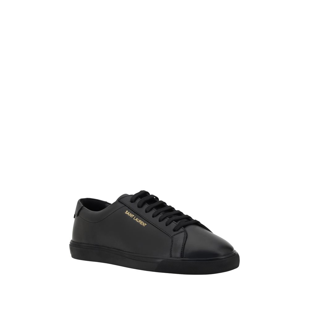 Saint Laurent White Leather Sneakers - Timeless Elegance Redefined