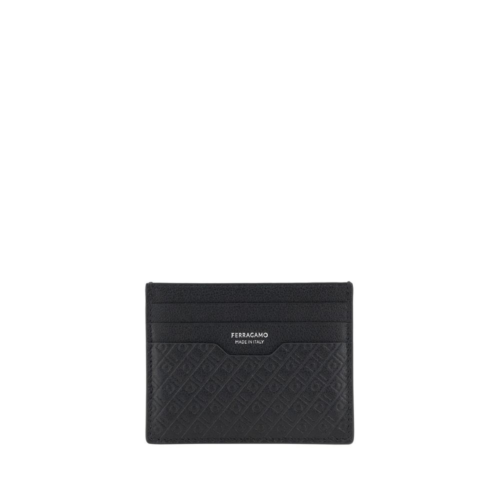 Ferragamo Black Exquisite Leather Card Holder