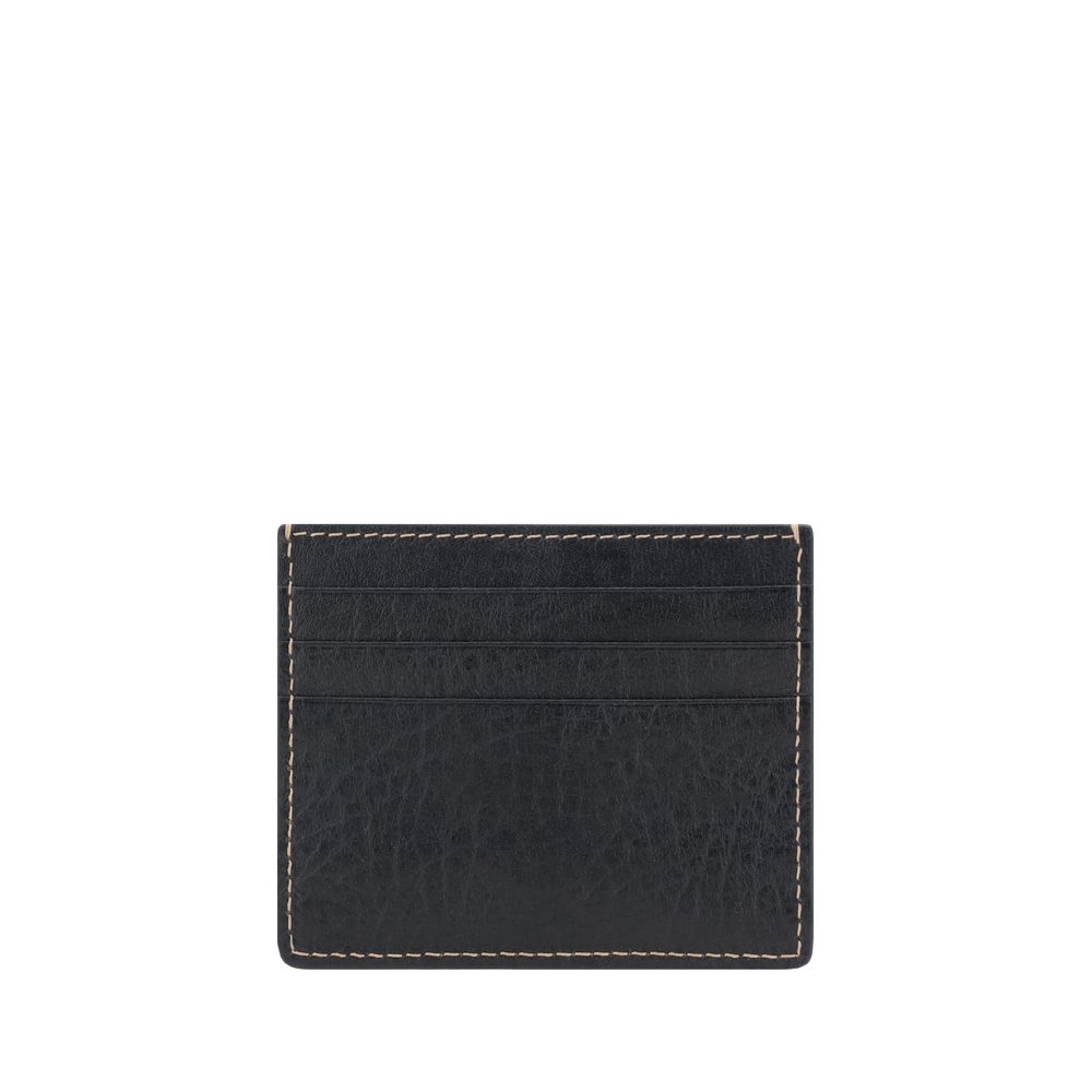 Brunello Cucinelli Brown Premium Grained Leather Card Holder