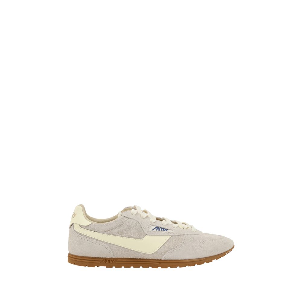 Autry White Premium Suede Windspin Low Sneakers