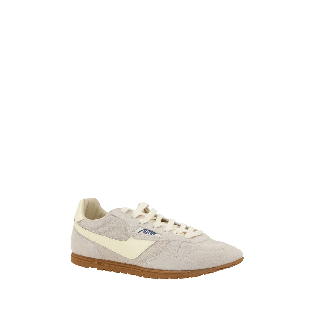 Autry White Premium Suede Windspin Low Sneakers