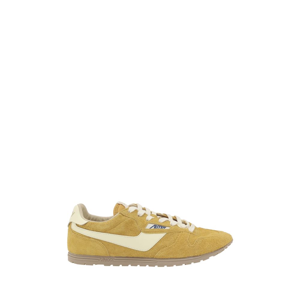 Autry White Luxurious Suede Windspin Low Sneakers