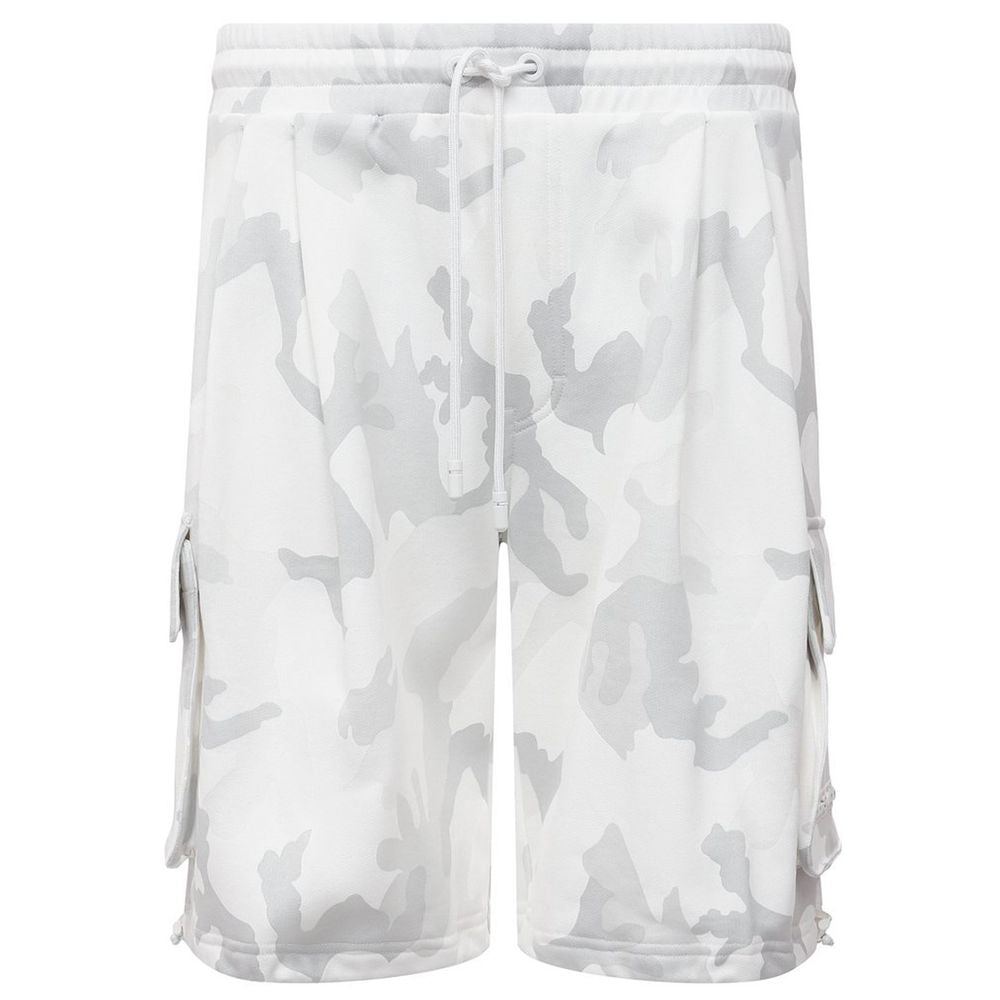 Dolce & Gabbana White Cotton Short with Distinctive Design