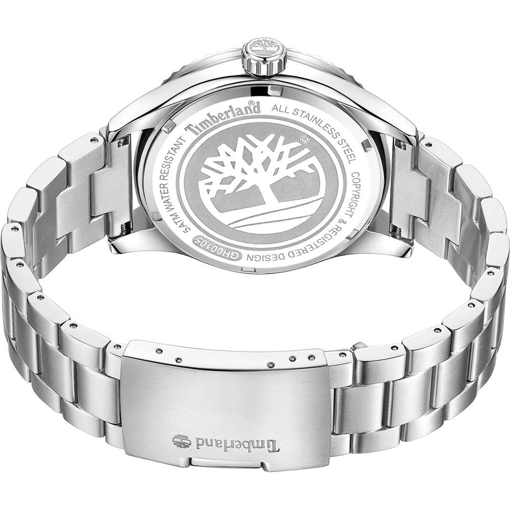 Timberland Gray Stainless Steel Quartz Watch for Elegant Style
