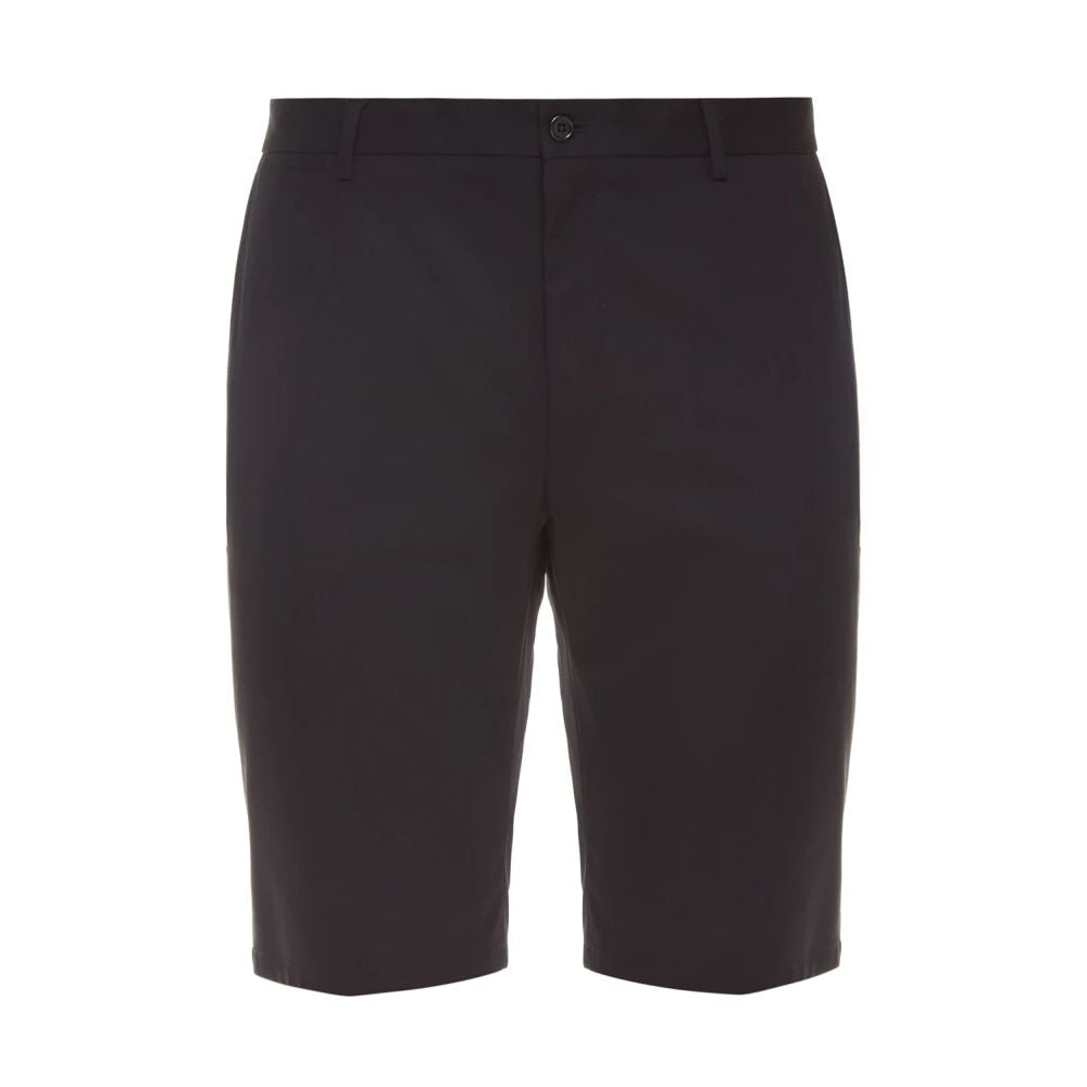 Dolce & Gabbana Black Cotton Short with Signature Detail