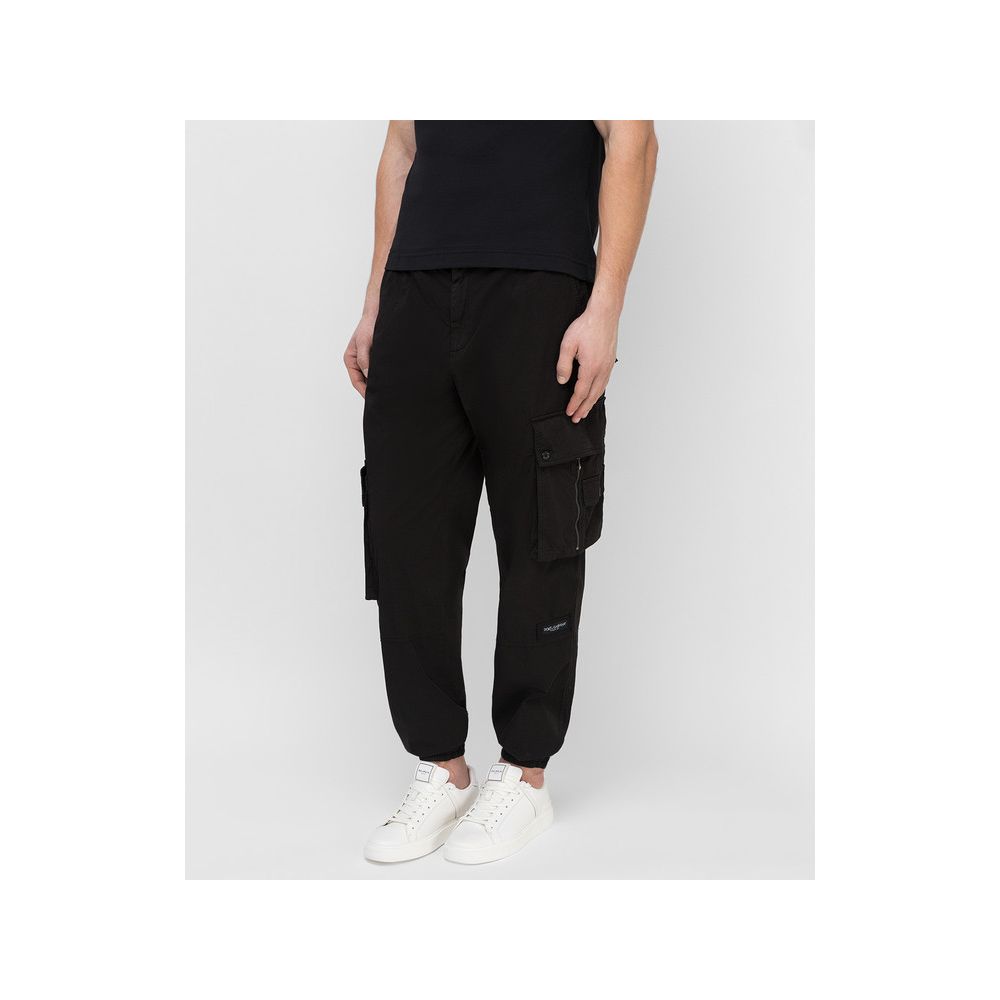 Dolce & Gabbana Black Cotton Jeans for Effortless Elegance