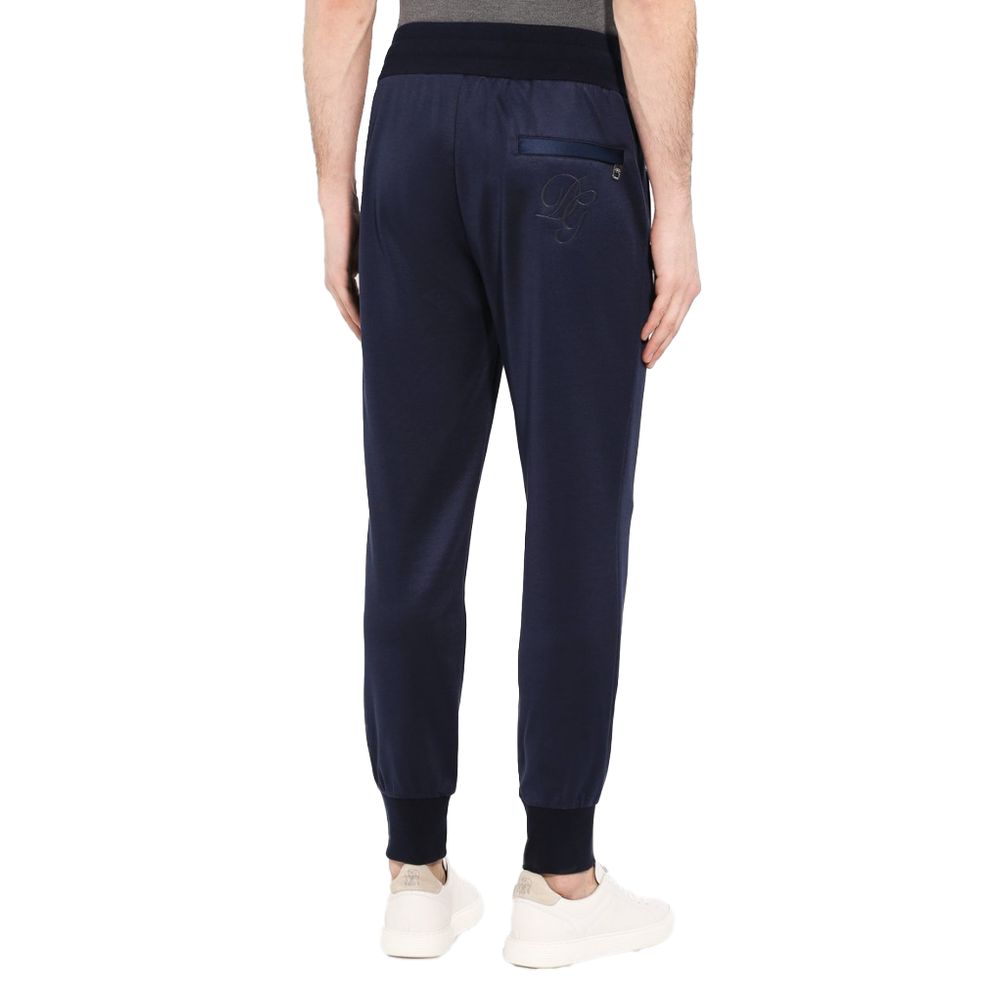 Dolce & Gabbana Blue Silk Jeans & Pant for Effortless Elegance