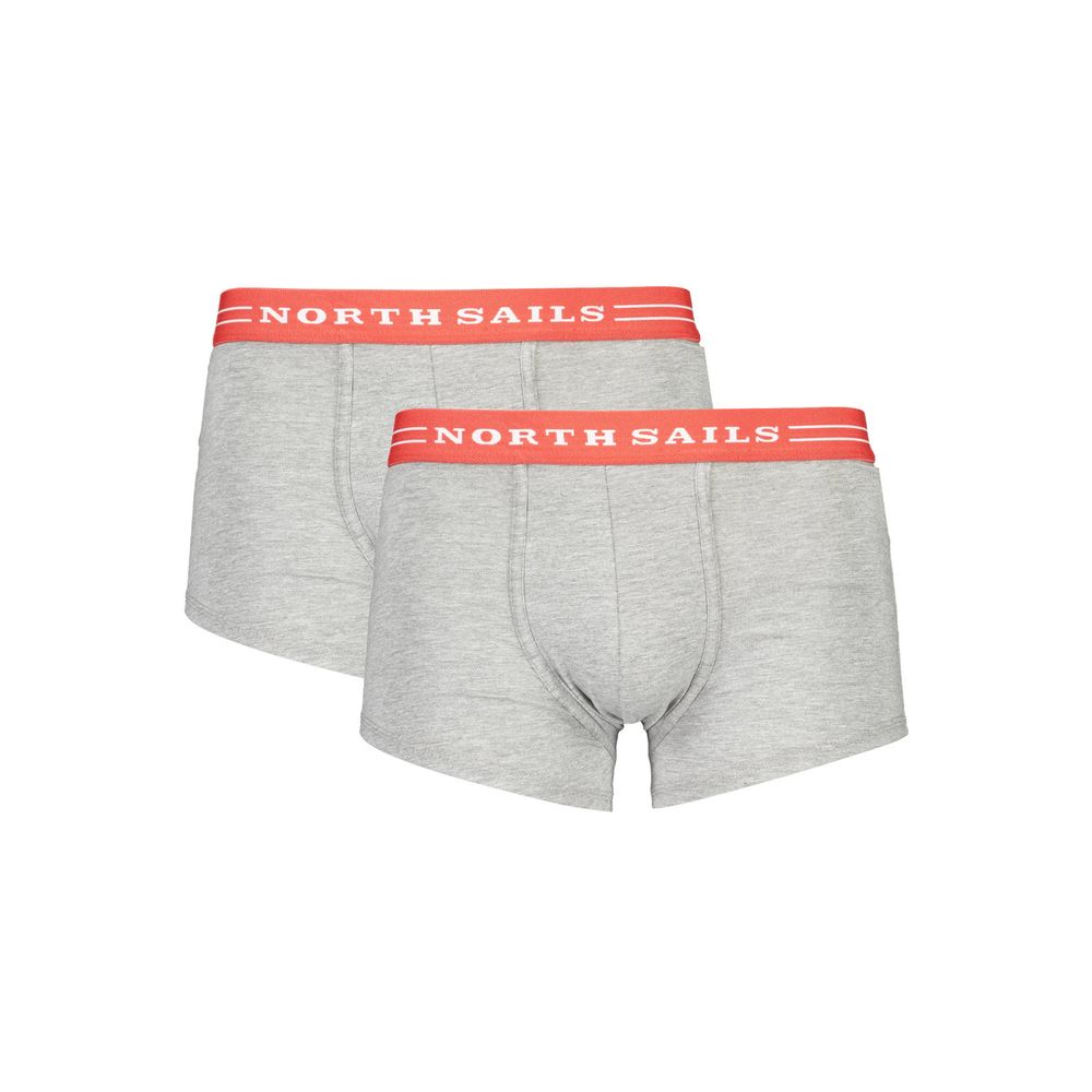 North Sails Gray Cotton Underwear for Luxurious Comfort