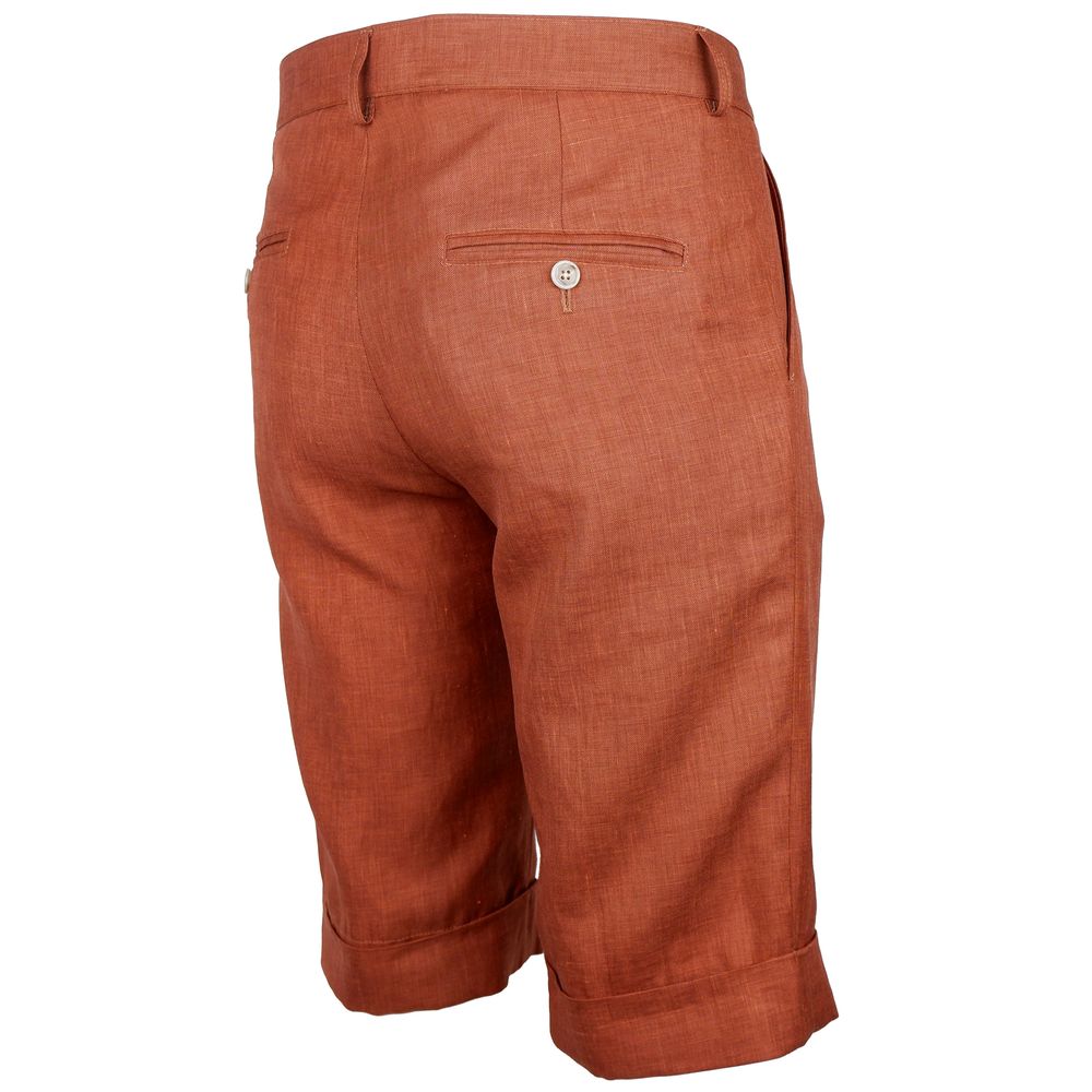 Loro Piana Brown Linen Short for Effortless Elegance