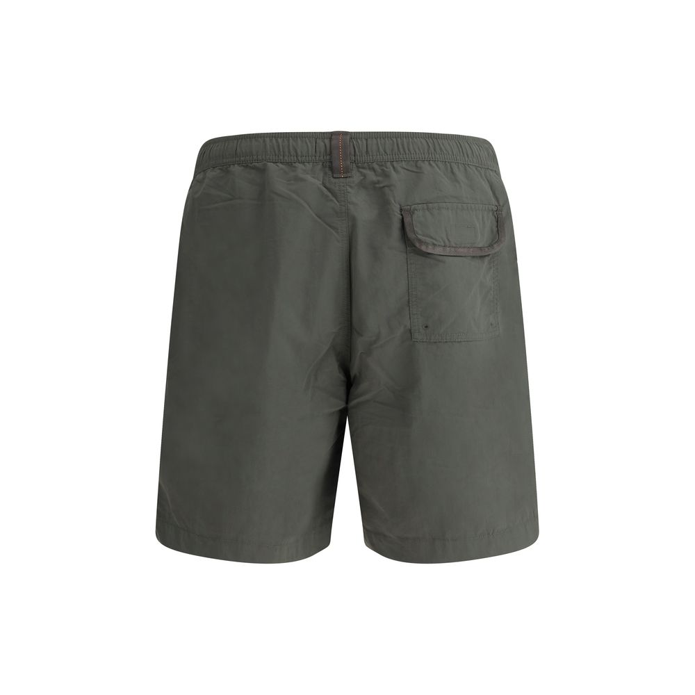 Parajumpers Grey Cotton Mitch Shorts for Effortless Luxury Style