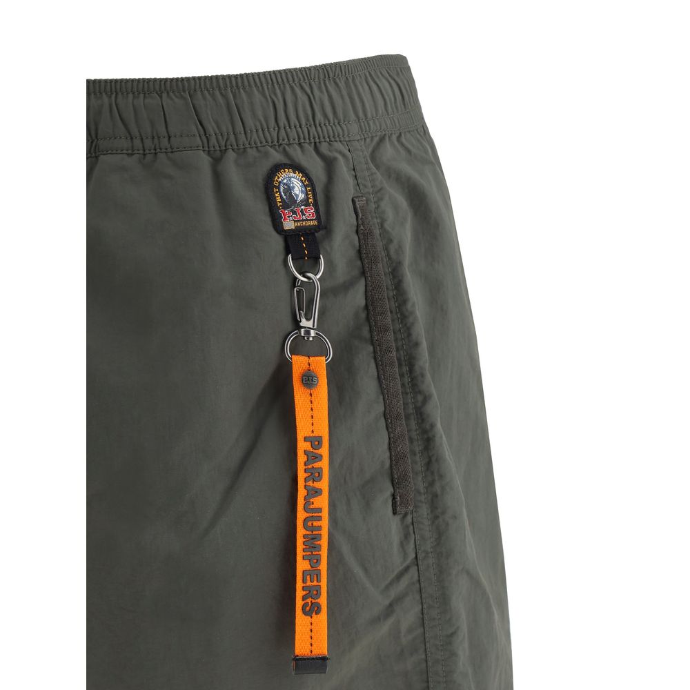 Parajumpers Grey Cotton Mitch Shorts for Effortless Luxury Style