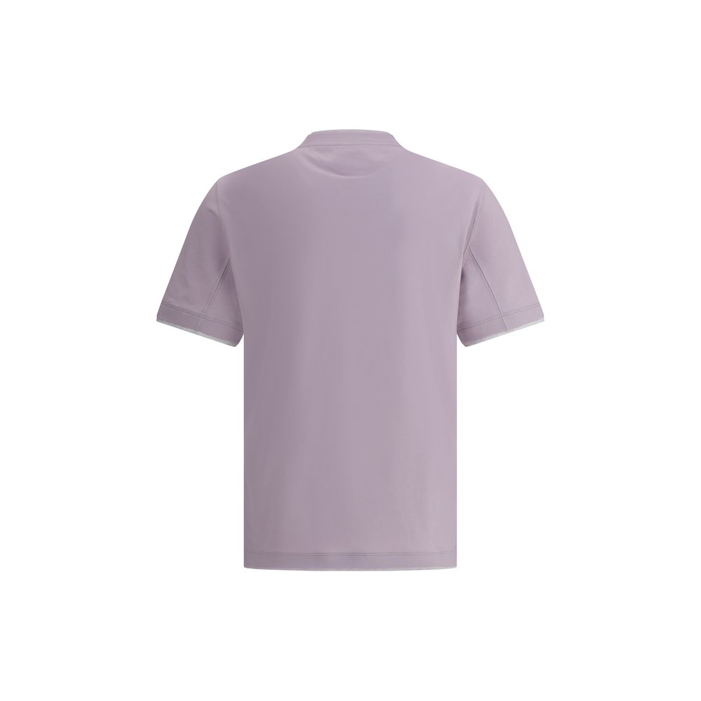 Brunello Cucinelli White Cotton T-Shirt in Timeless Monochrome Elegance