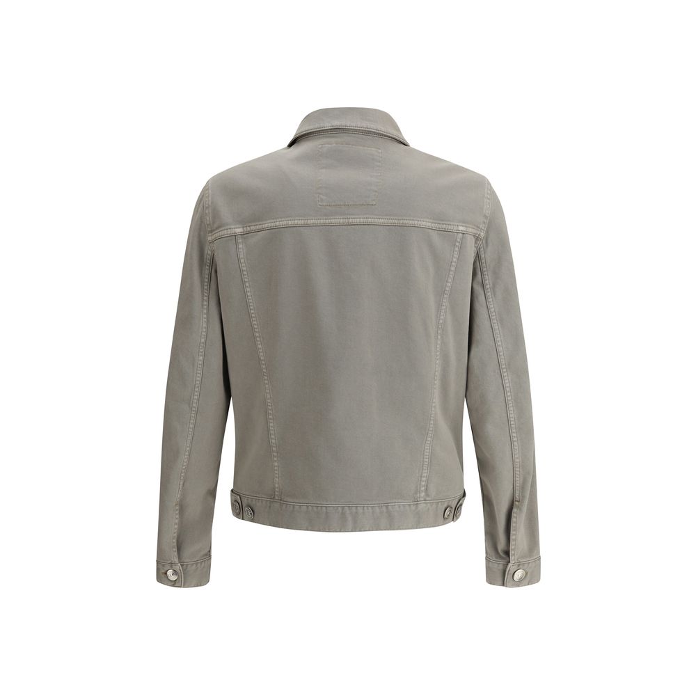Brunello Cucinelli Blue Cotton Denim Jacket for Timeless Elegance