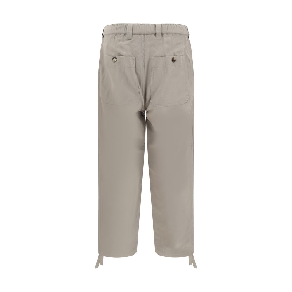 Brunello Cucinelli Beige Linen Pants for Effortless Elegance