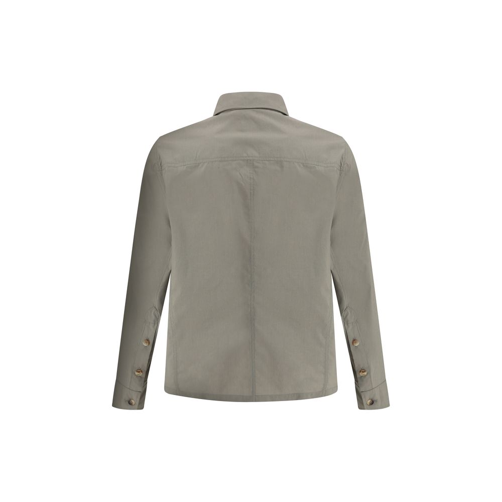 Brunello Cucinelli Khaki Techno Cotton Waterproof Jacket