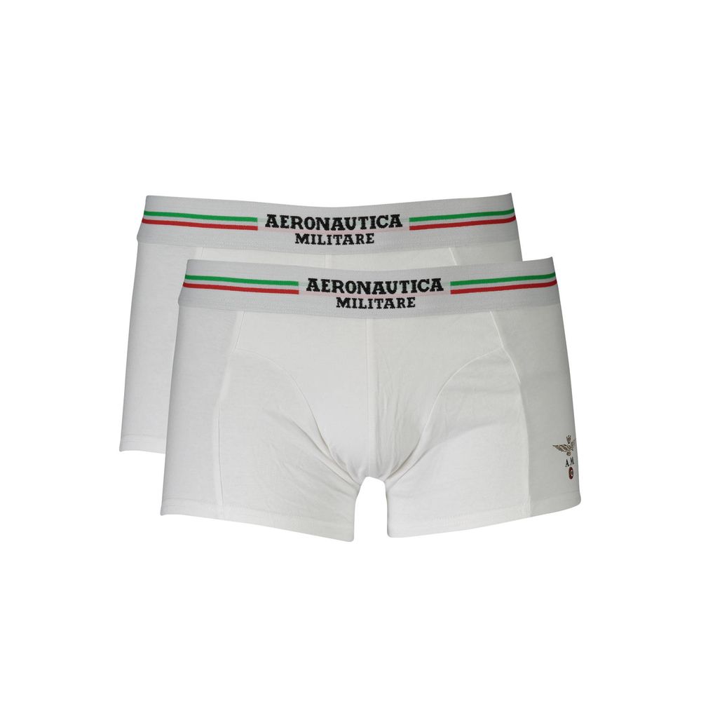 Aeronautica Militare White Cotton Underwear for Luxury Comfort