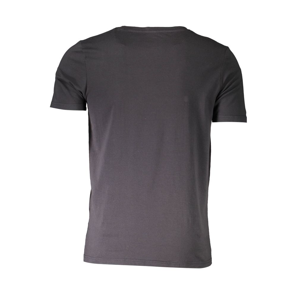 Aeronautica Militare Black Cotton T-Shirt for Elevated Style