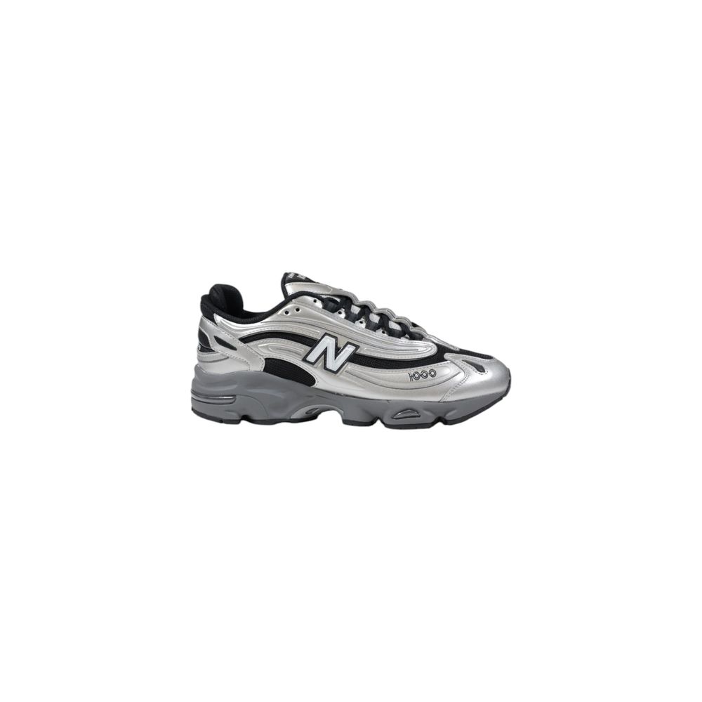 New Balance Silver Synthetic Sneaker for Elevated Style