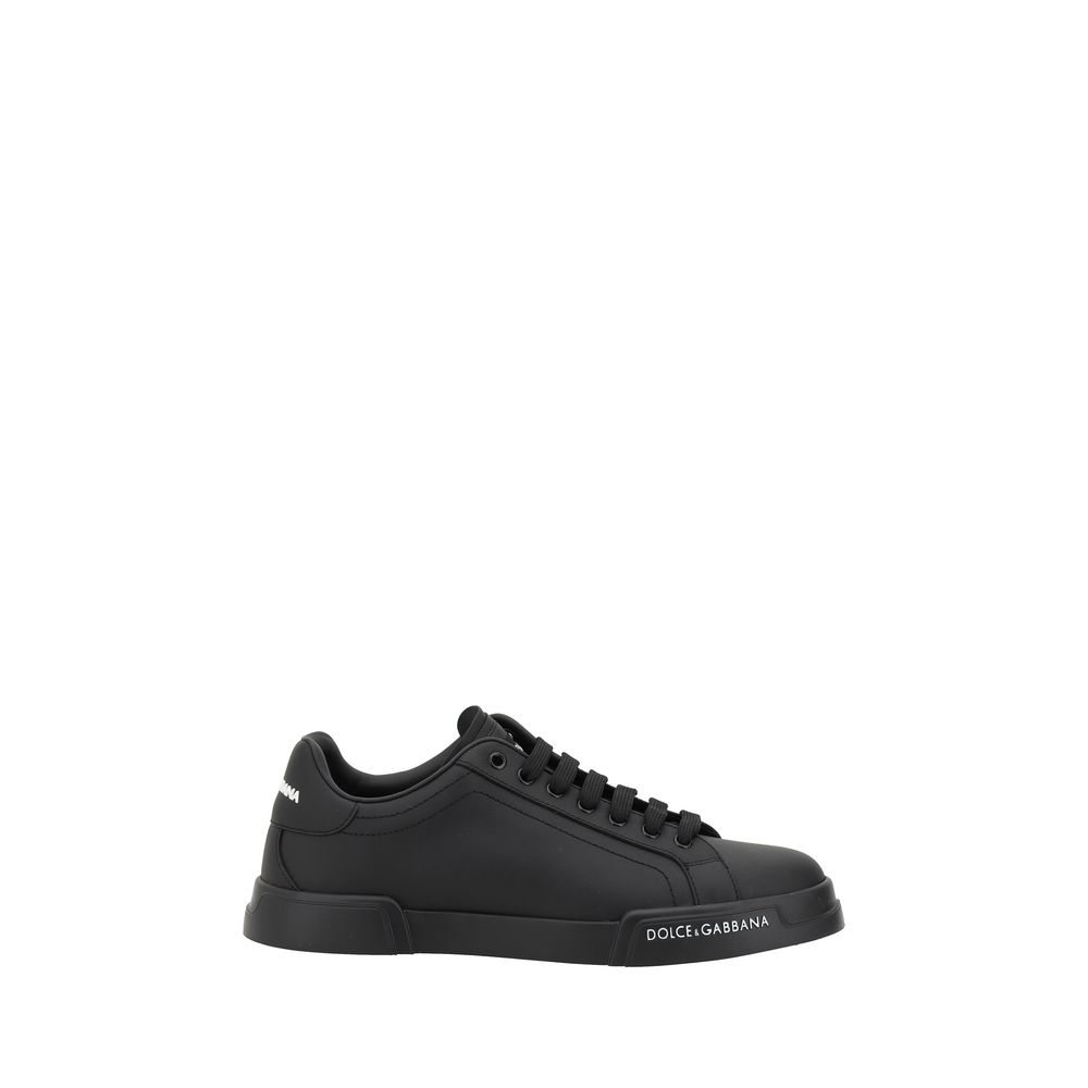 Dolce & Gabbana White Leather Sneakers for Elevated Style