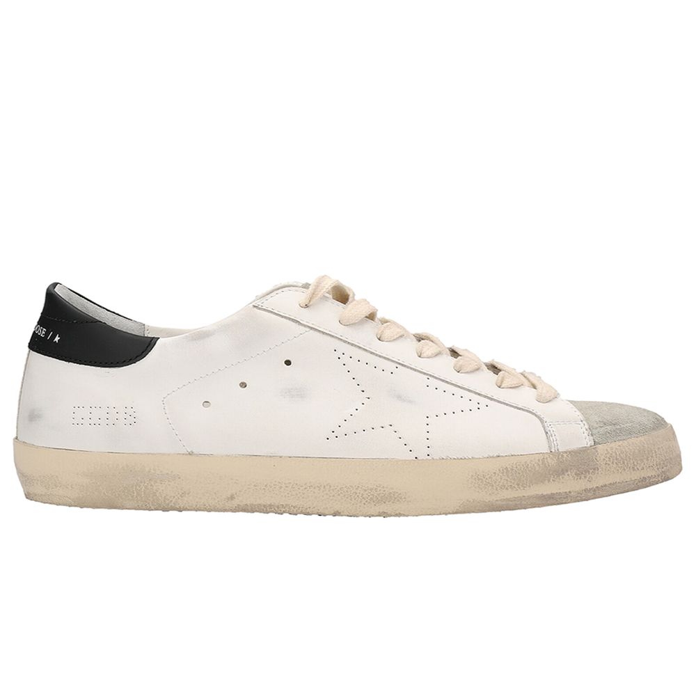 Golden Goose White Calfskin Sneaker with Iconic Design