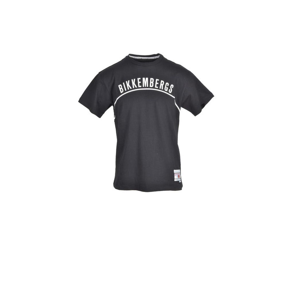 Bikkembergs Black Cotton T-Shirt for Elevated Casual Style