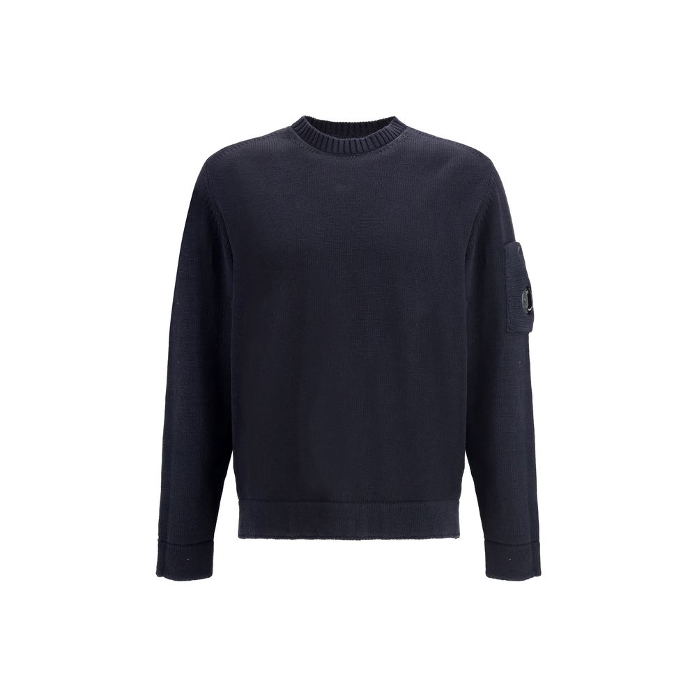C.P. Company Navy Cotton Sweater in Urban Sophistication