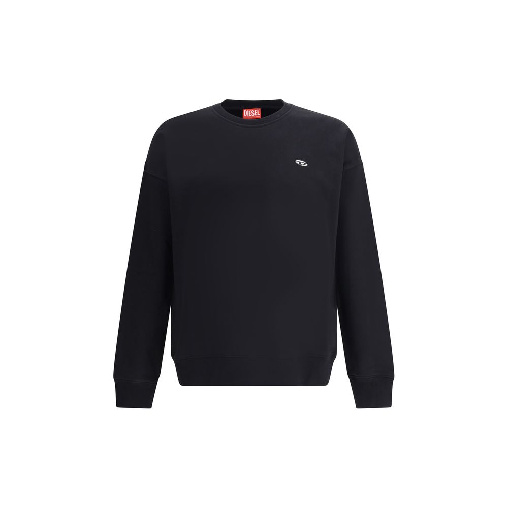 Diesel Grey Cotton Sweatshirt for Elevated Casual Style