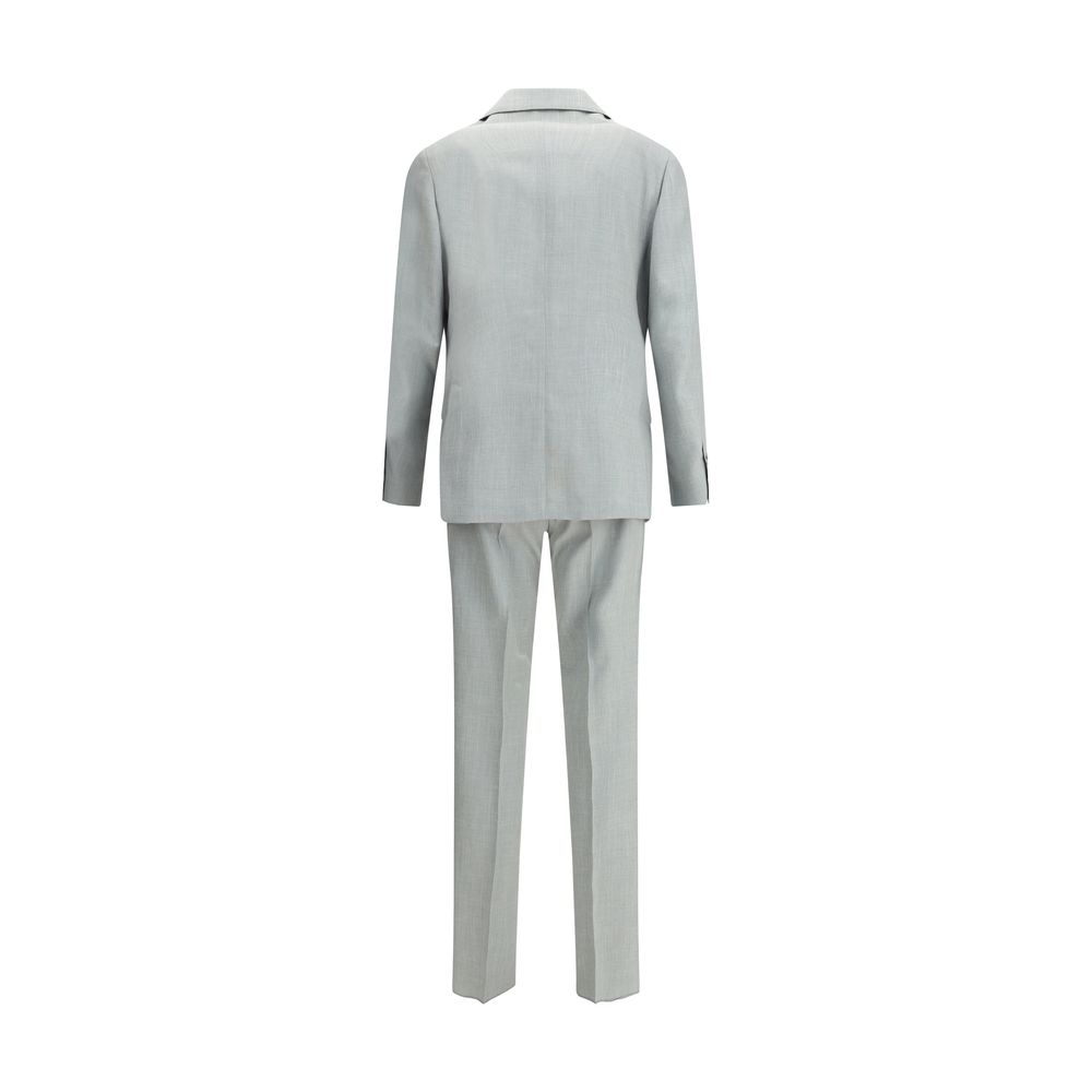 Lardini Navy Premium Virgin Wool Double-breasted Suit