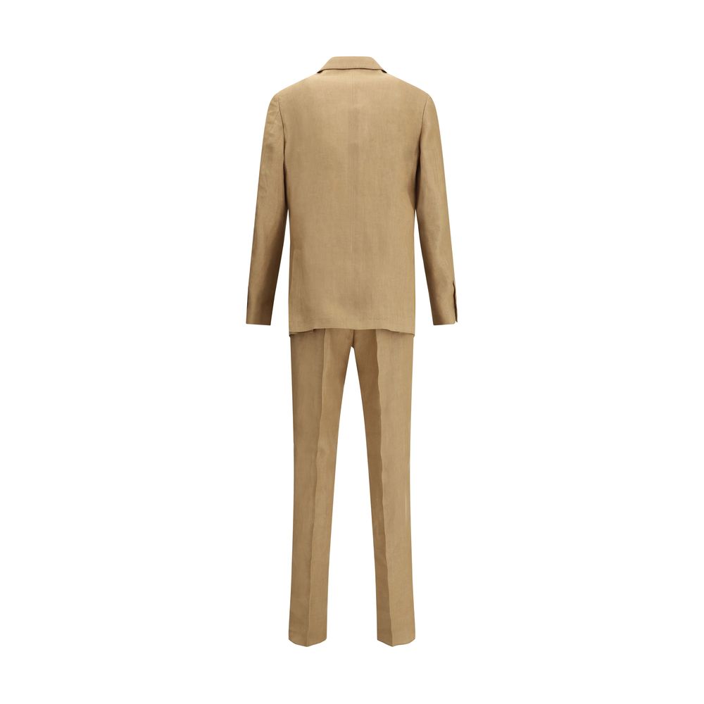 Lardini Beige Linen Suit in Luxurious Linen Elegance