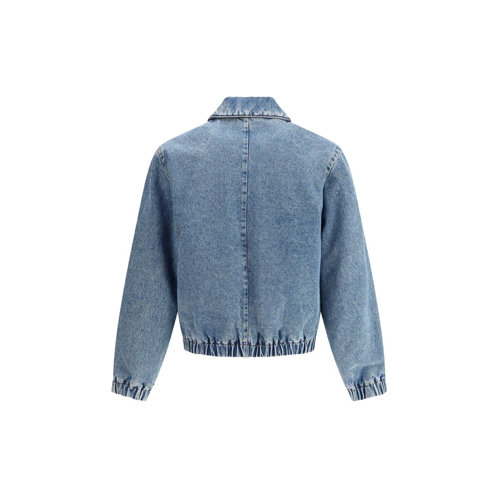 Ami Paris Blue Cotton Denim Jacket for Timeless Urban Elegance