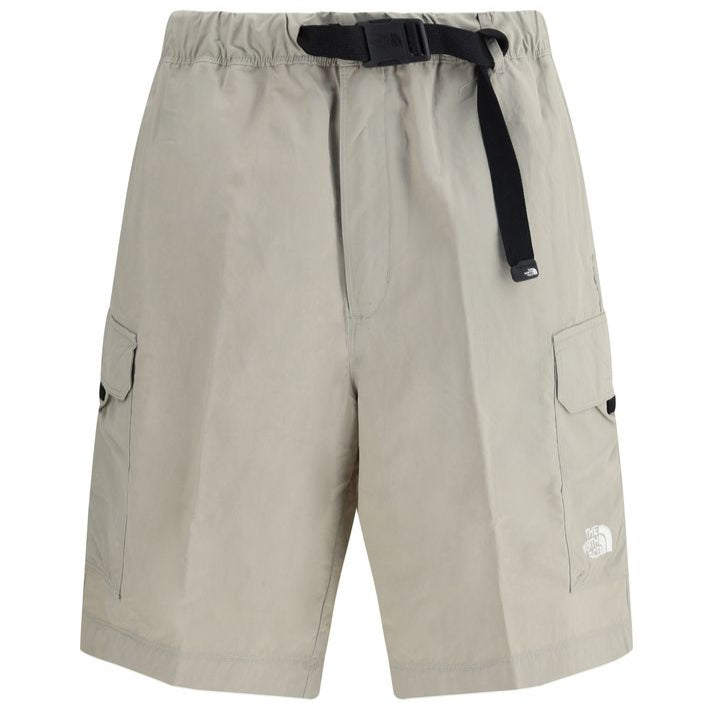 The North Face Beige Cotton Cargo Shorts for Elevated Adventures