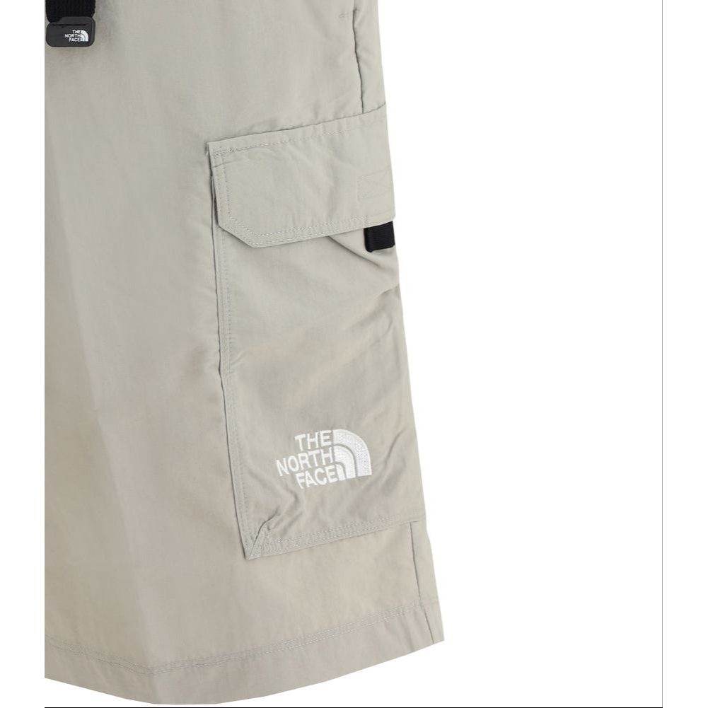 The North Face Beige Cotton Cargo Shorts for Elevated Adventures