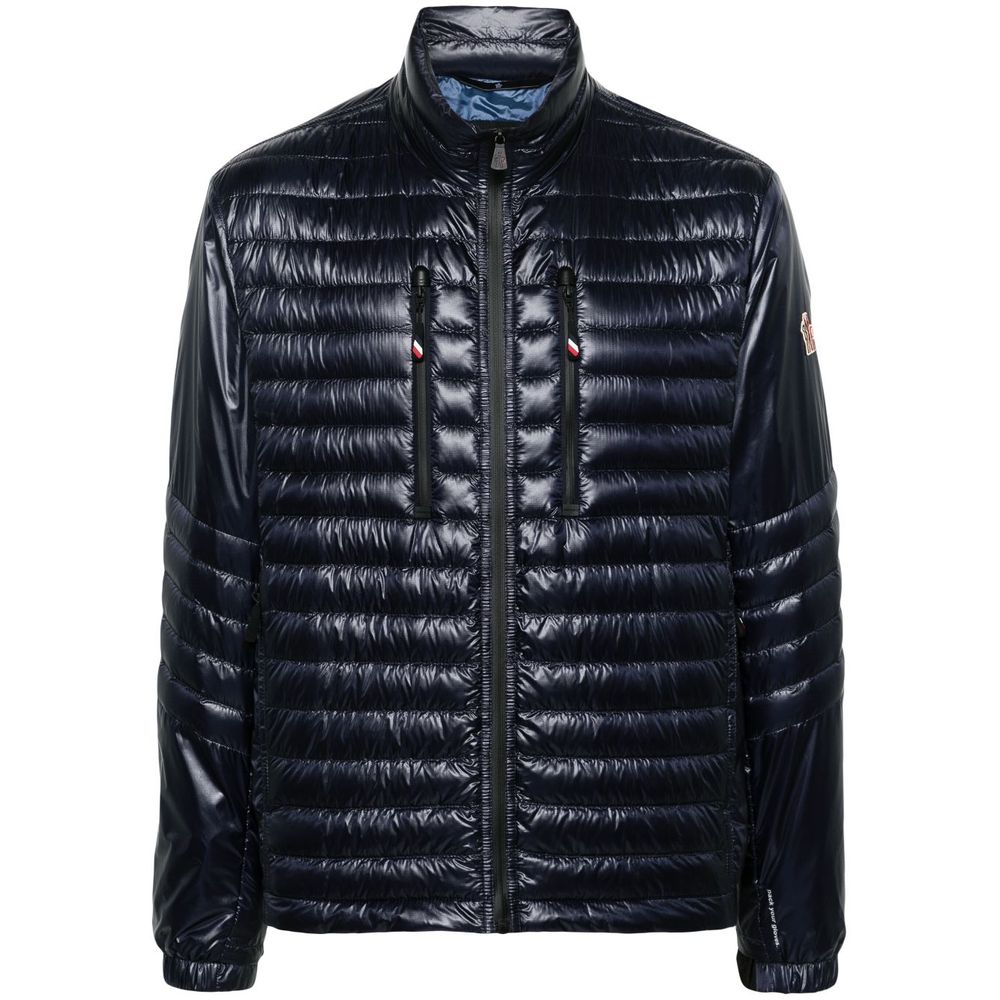 Moncler Blue Down Jacket - Elegant Alpine Outerwear Statement