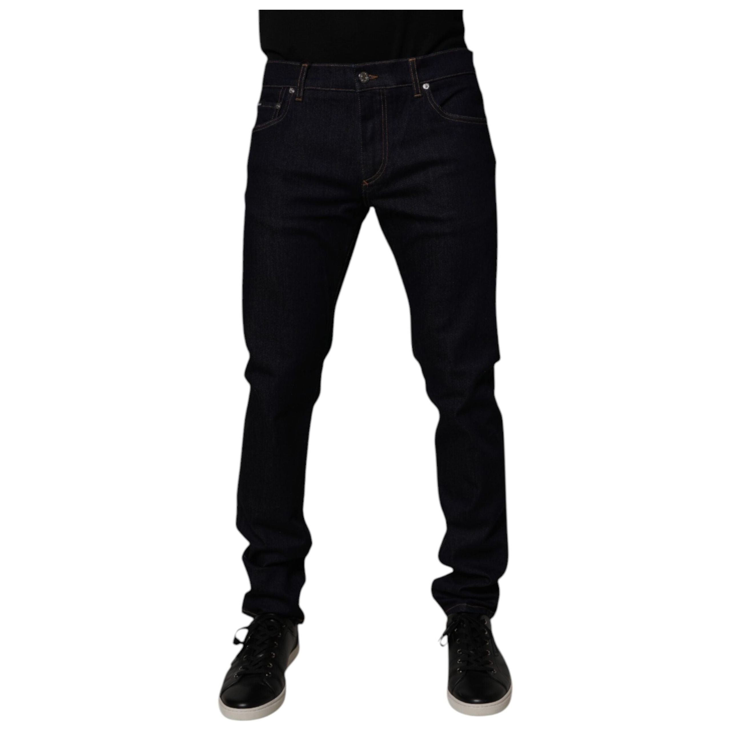 Dolce & Gabbana Black Cotton Stretch Skinny Denim Jeans