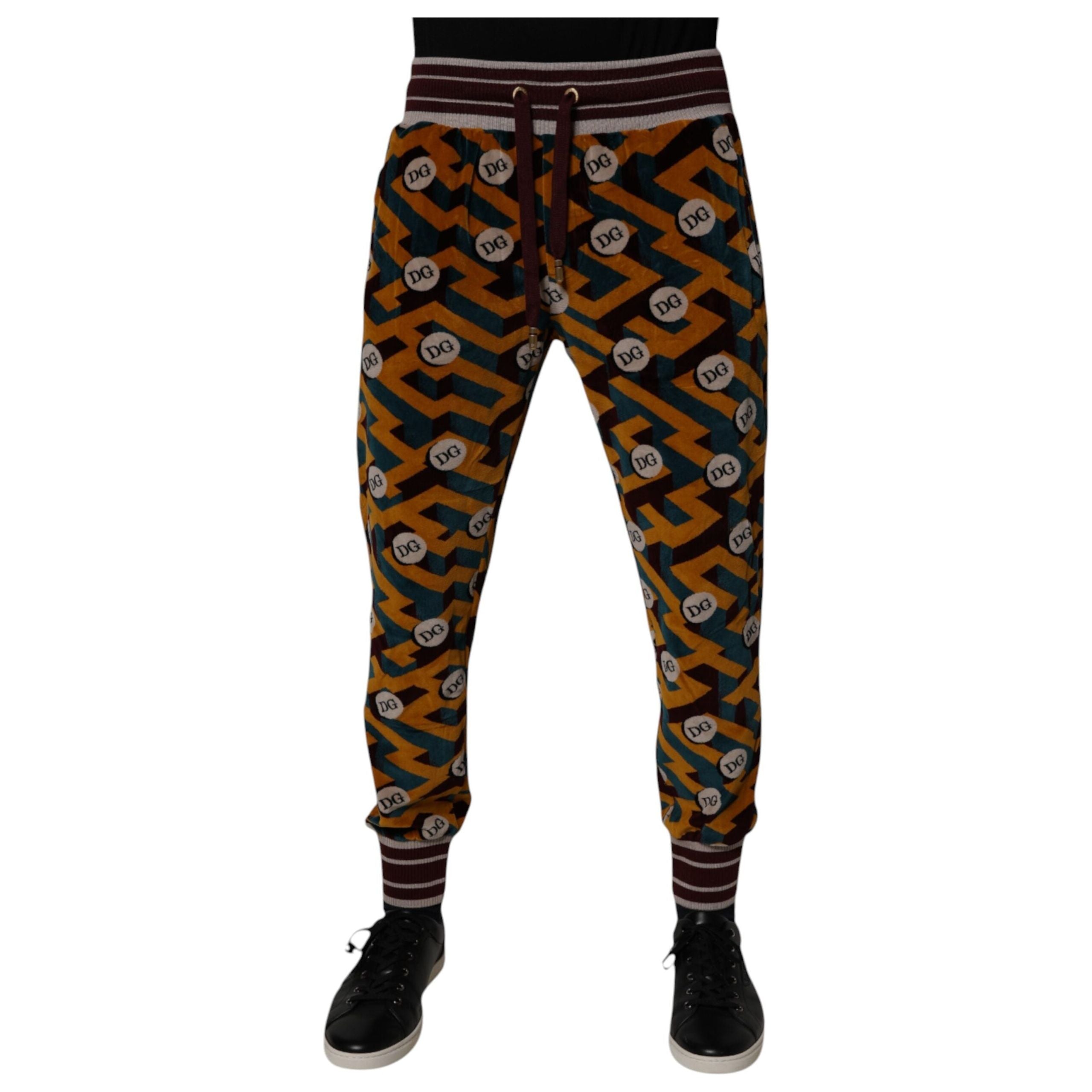 Dolce & Gabbana Multicolor Cotton Jogger Sweatpants