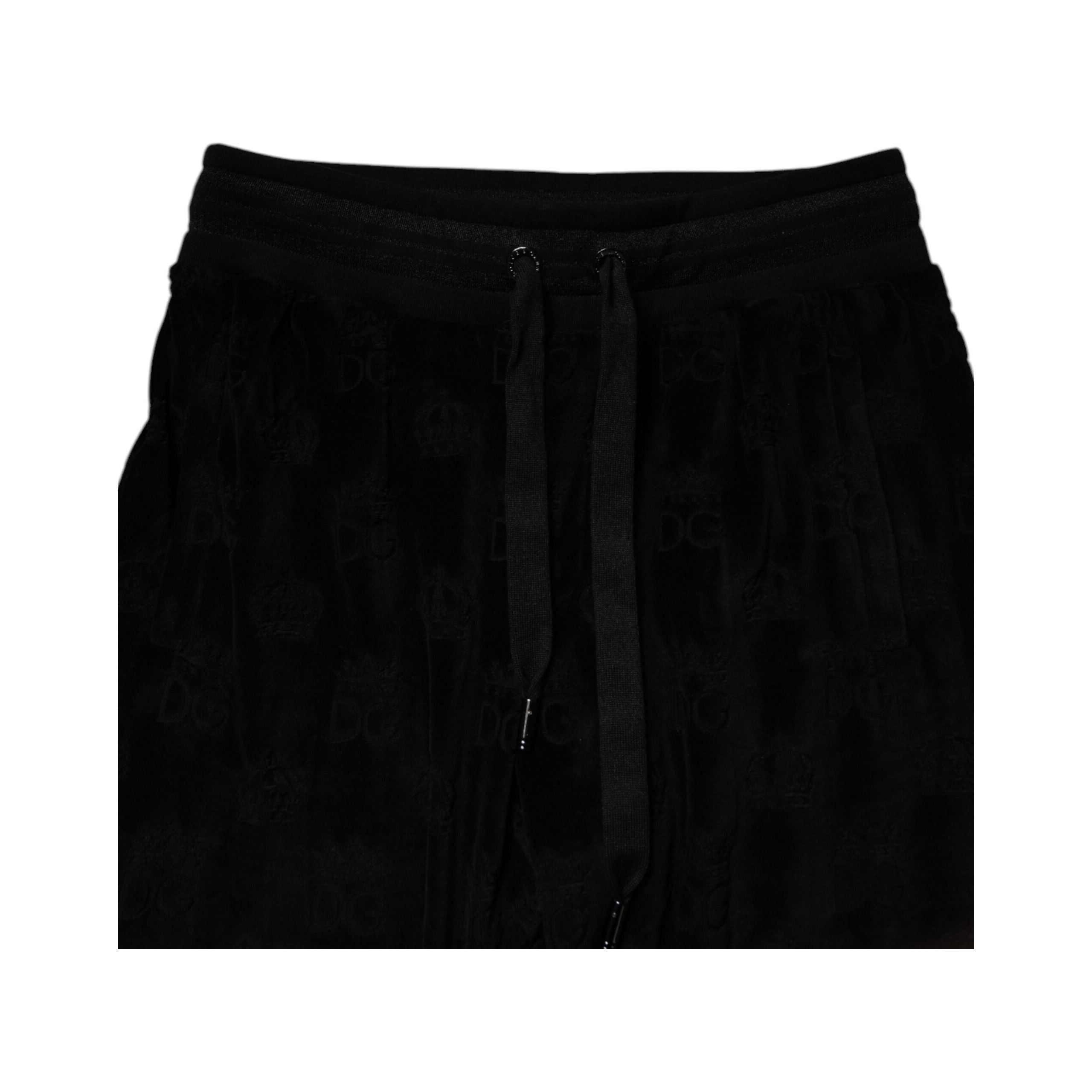 Dolce & Gabbana Black Cotton Jogger Sweatpants Pants