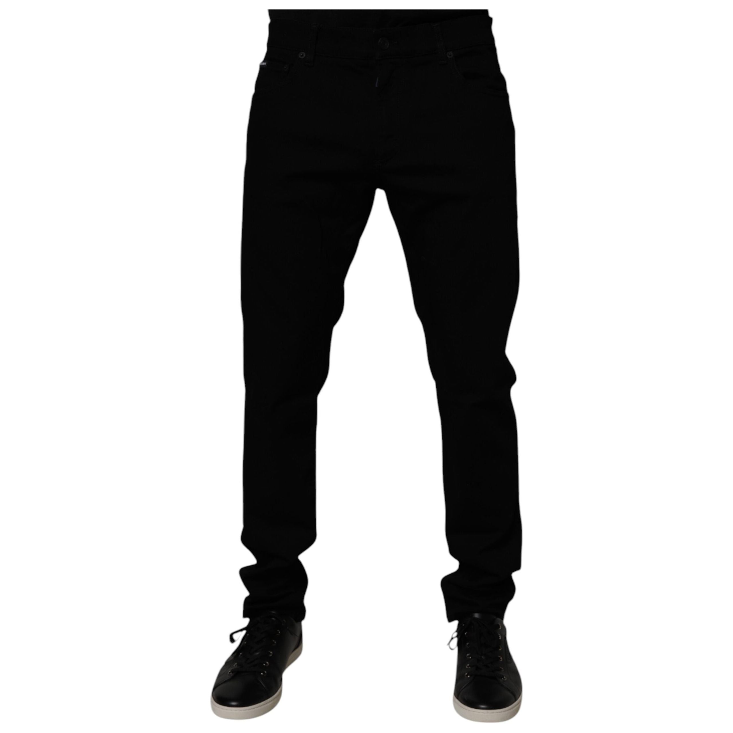 Dolce & Gabbana Black Cotton Stretch Slim Fit Denim Jeans