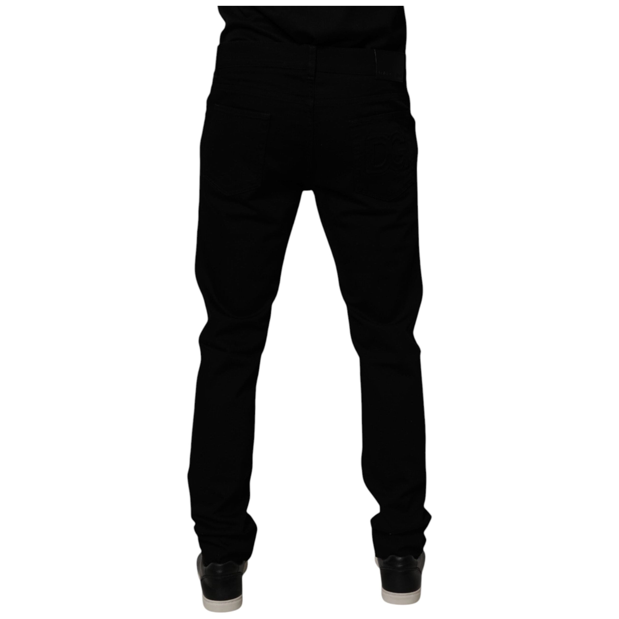 Dolce & Gabbana Black Cotton Stretch Slim Fit Denim Jeans