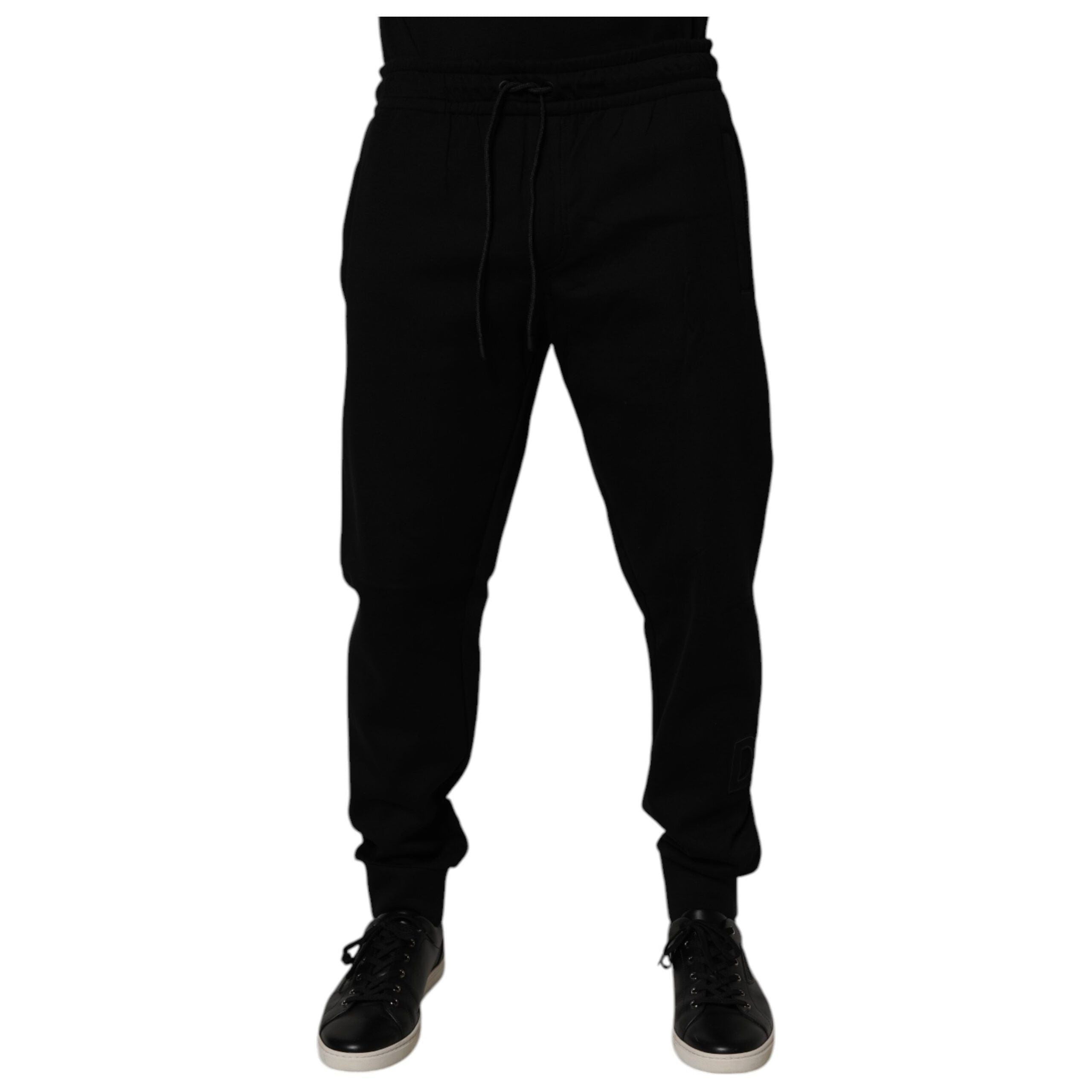 Dolce & Gabbana Black Cotton Blend Jogger Sweatpants Pants