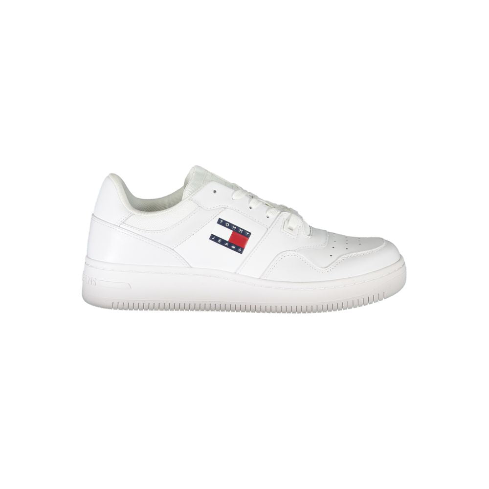 Tommy Hilfiger White Leather Sneaker for Sophisticated Style