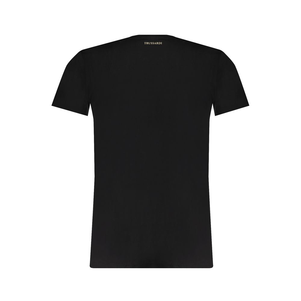 Trussardi Black Cotton T-Shirt for Effortless Elegance